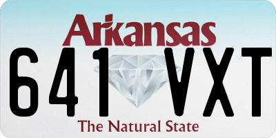 AR license plate 641VXT