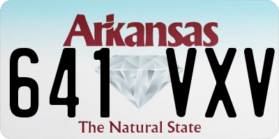 AR license plate 641VXV