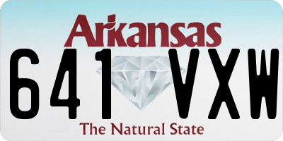 AR license plate 641VXW