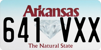 AR license plate 641VXX
