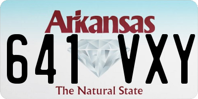 AR license plate 641VXY