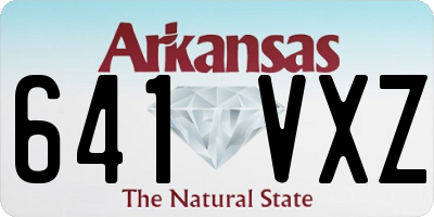 AR license plate 641VXZ