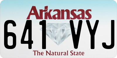AR license plate 641VYJ