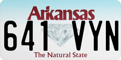 AR license plate 641VYN
