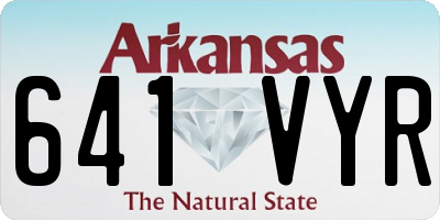 AR license plate 641VYR