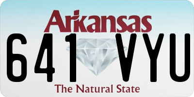 AR license plate 641VYU