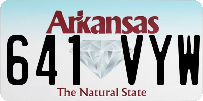 AR license plate 641VYW