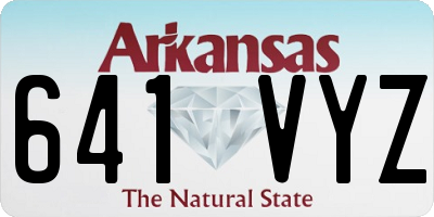 AR license plate 641VYZ