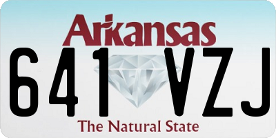AR license plate 641VZJ