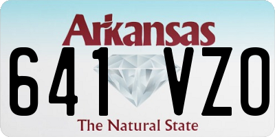 AR license plate 641VZO