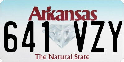AR license plate 641VZY