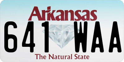 AR license plate 641WAA
