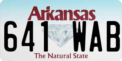 AR license plate 641WAB