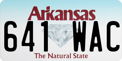 AR license plate 641WAC
