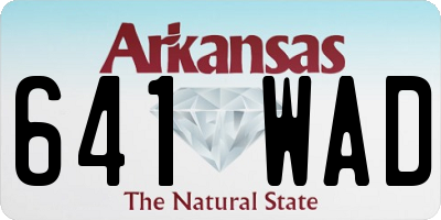 AR license plate 641WAD