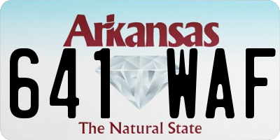 AR license plate 641WAF