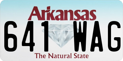 AR license plate 641WAG