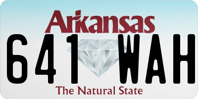 AR license plate 641WAH