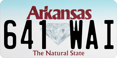 AR license plate 641WAI