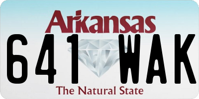 AR license plate 641WAK