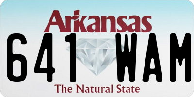 AR license plate 641WAM