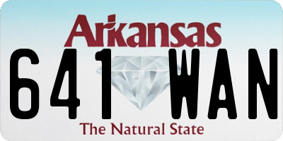 AR license plate 641WAN