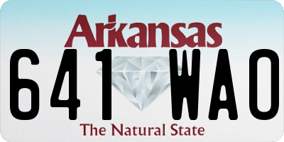 AR license plate 641WAO