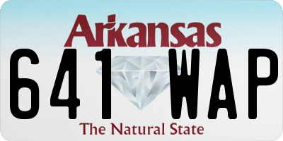 AR license plate 641WAP