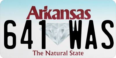 AR license plate 641WAS