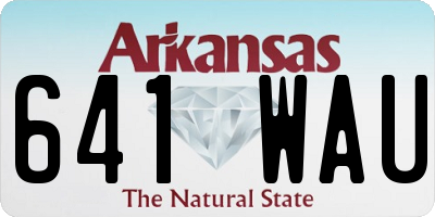 AR license plate 641WAU
