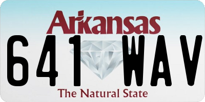 AR license plate 641WAV
