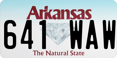 AR license plate 641WAW