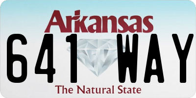 AR license plate 641WAY