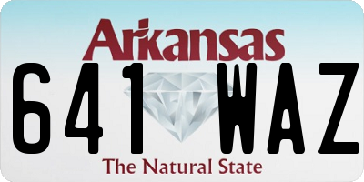 AR license plate 641WAZ