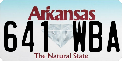 AR license plate 641WBA