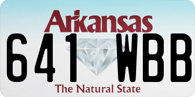 AR license plate 641WBB