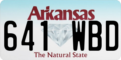 AR license plate 641WBD