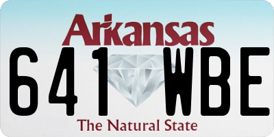 AR license plate 641WBE