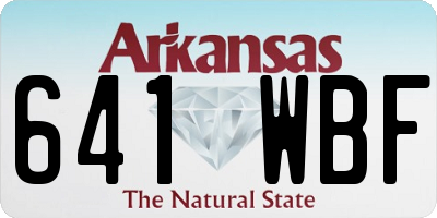 AR license plate 641WBF