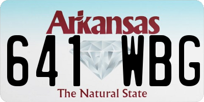 AR license plate 641WBG