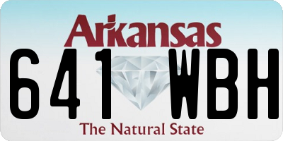 AR license plate 641WBH