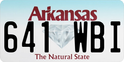 AR license plate 641WBI