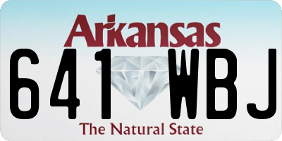 AR license plate 641WBJ