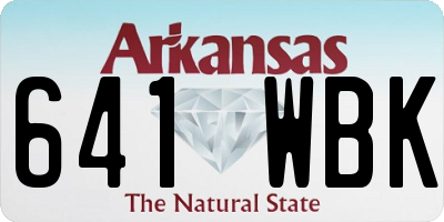 AR license plate 641WBK