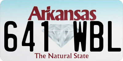 AR license plate 641WBL