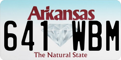 AR license plate 641WBM