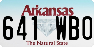 AR license plate 641WBO