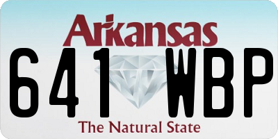 AR license plate 641WBP