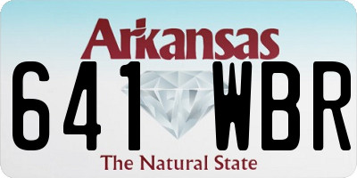 AR license plate 641WBR
