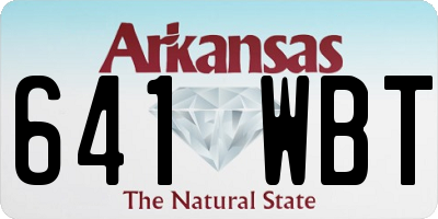 AR license plate 641WBT